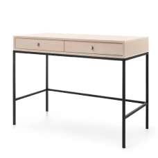 Malibu Wooden Laptop Desk With 2 Drawers In Beige - UK