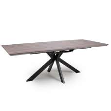Malone Large Wooden Extending Dining Table In Grey - UK