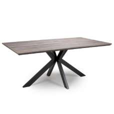 Malone Large Wooden Rectangular Dining Table In Grey - UK