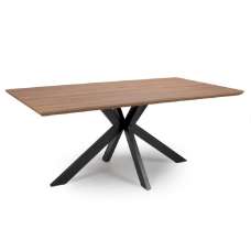 Malone Large Wooden Rectangular Dining Table In Light Walnut - UK
