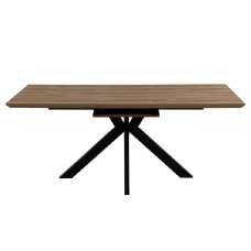Malone Small Wooden Extending Dining Table In Light Walnut - UK