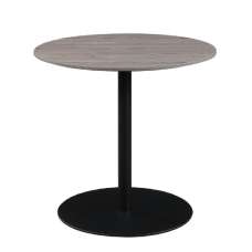 Malone Small Wooden Round Dining Table In Grey - UK