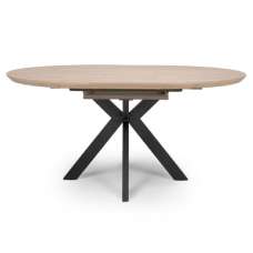 Malone Wooden Extending Round Dining Table In Oak - UK