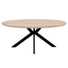 Malone Wooden Oval Dining Table In Oak - UK