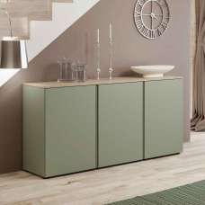 Malvern Wooden Sideboard with 3 Doors in Sage Green - UK