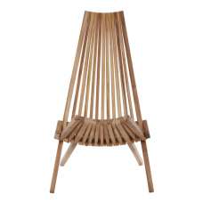 Hunor Teak Wooden Lounge Chair In Natural Finish     - UK