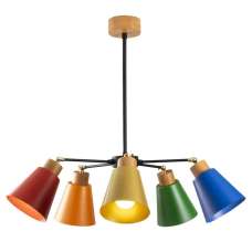 Manavgat 5 Light Metal Ceiling Pendant Light in Multicolour - UK