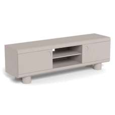 Manawa Wooden TV Stand With 2 Doors - Grey - UK