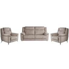 Mankato Fabric 3+1+1 Seater Sofa Set In Fossil - UK