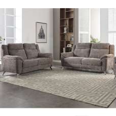 Mankato Fabric 3+2 Seater Sofa Set In Stone - UK