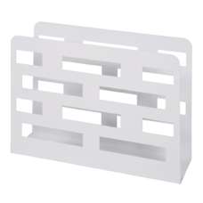 Mannheim Metal Magazine Rack In White - UK