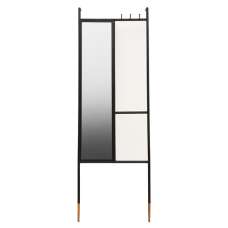 Maren Floor Mirror In Black Iron Frame - UK