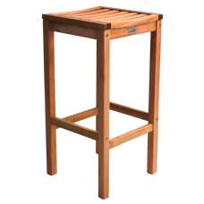 Marfa Natural Wooden High Stools Without Back In Pair - UK