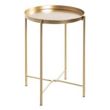 Marietta Metal Round End Table In Gold - UK