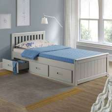 Marietta Storage Single Bed With 3 Drawers In Grey - UK