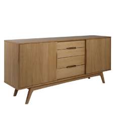 Marietta Wooden Sideboard With 2 Doors 4 Drawers In Oak - UK