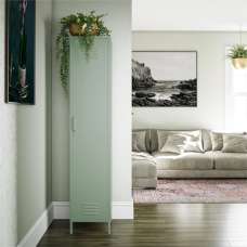 Marina Metal Storage Cabinet With 1 Door In Pale Green - UK