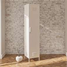 Marina Metal Storage Cabinet With 1 Door In White - UK