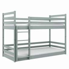 Marion Wooden Bunk Bed With Bonnell Mattress In Grey - UK
