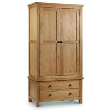Mabli Combination Wardrobe In Waxed Oak With 2 Doors - UK
