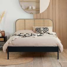 Marot Wooden Double Bed In Black - UK