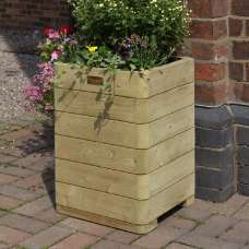 Marsden Wooden Garden Tall Planter In Natural - UK
