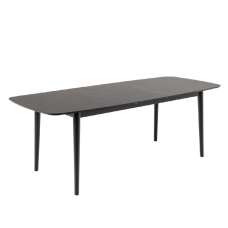 Marshfield Wooden Rectangular Extending Dining Table In Black - UK