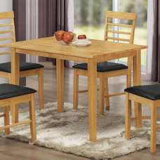 Marsic Small Wooden Dining Table In Light Oak - UK
