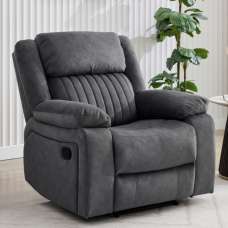 Martinez Fabric Recliner 1 Seater Sofa - Slate Grey - UK
