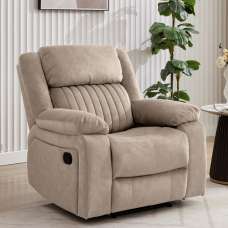 Martinez Fabric Recliner 1 Seater Sofa - Taupe - UK