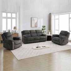 Martinez Fabric Recliner 3+1+1 Seater Sofa Set - Iron - UK