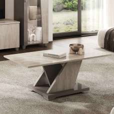 Marvix High Gloss Coffee Table in Grey - UK