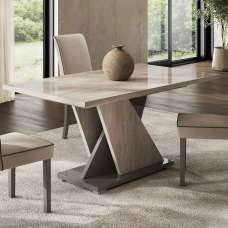 Marvix High Gloss Extending Dining Table in Grey - UK