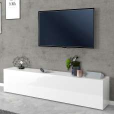 Mcrae High Gloss TV Stand With 1 Door In White - UK