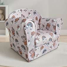 Maspeth Fabric Armchair In Pig Pink - UK