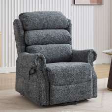 Maspeth Fabric Electric Recliner Chair In Stormcloud - UK