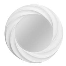 Mattidot Round Wall Mirror In White - UK