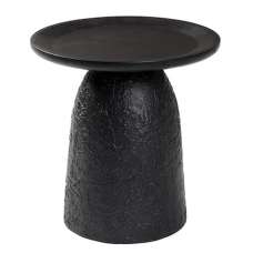 Mavon Mango Wood Side Table in Black - UK