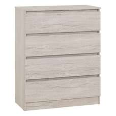 Mcgowan Wooden Chest Of 4 Drawers In Urban Snow - UK