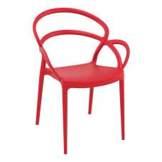 Mckinney Polypropylene Garden Armchair in Red - UK