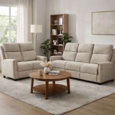 Medinah Fabric 3+2 Seater Sofa Set - Beige - UK