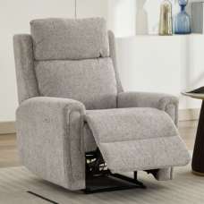 Medinah Fabric Electric 1 Seater Sofa - Ash - UK