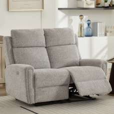 Medinah Fabric Electric 2 Seater Sofa - Ash - UK