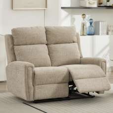 Medinah Fabric Electric 2 Seater Sofa - Beige - UK