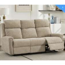 Medinah Fabric Electric 3 Seater Sofa - Beige - UK