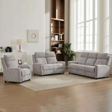 Medinah Fabric 3+2+1 Sofa Suite - Ash - UK