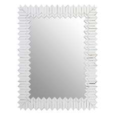 Mekbuda Rectangular Wall Bedroom Mirror In Silver Frame - UK