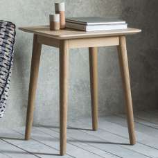 Manistee Wooden Side Table In Oak - UK