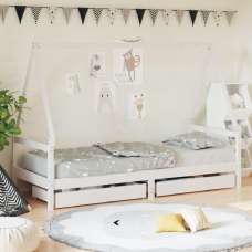 Merano 80x200cm Wooden Children Daybed In White - UK