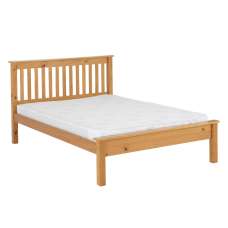 Merlin Wooden Low Foot End Double Bed In Oak - UK